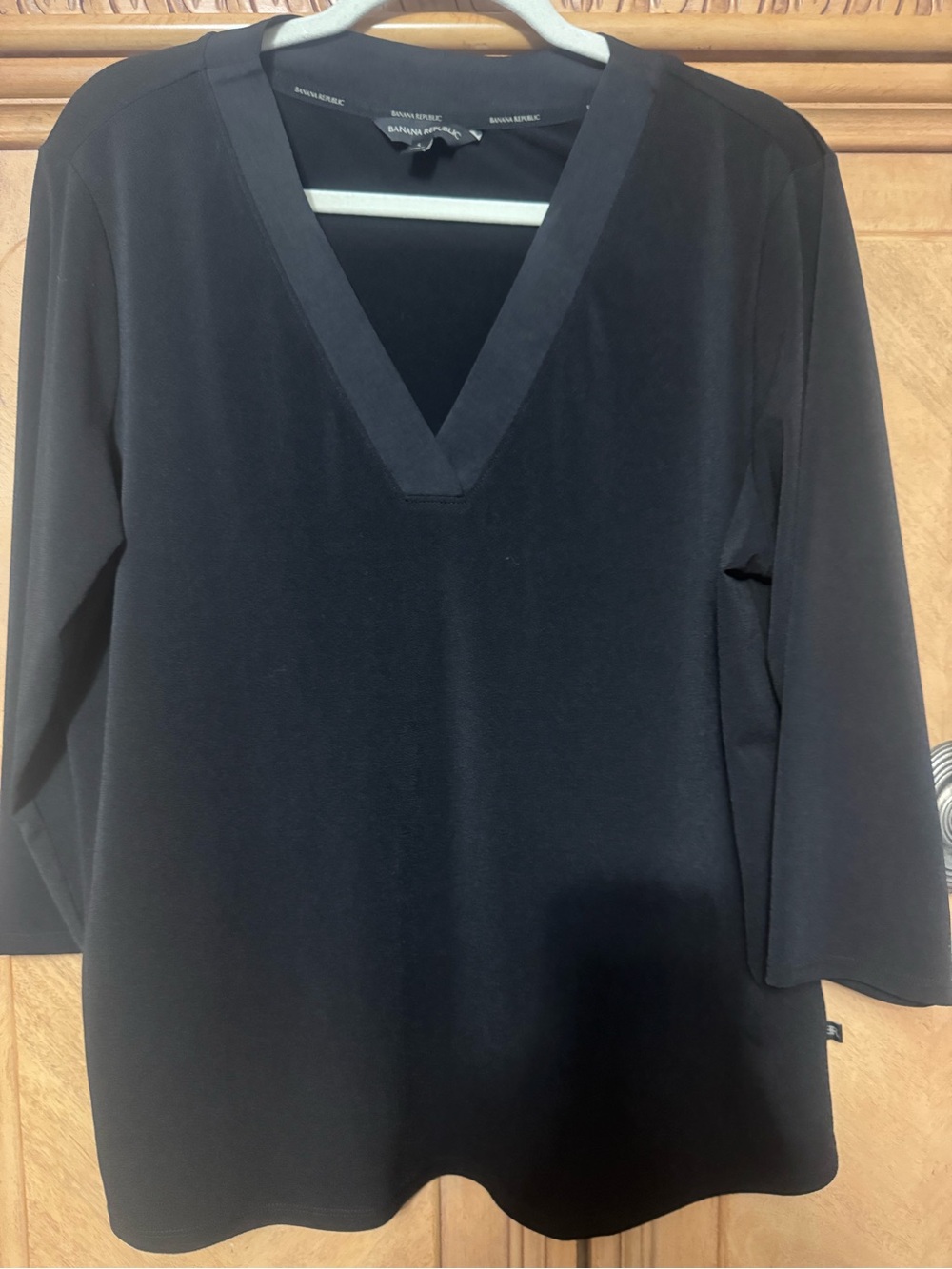 Banana Republic Black V-Neck Tunic Top